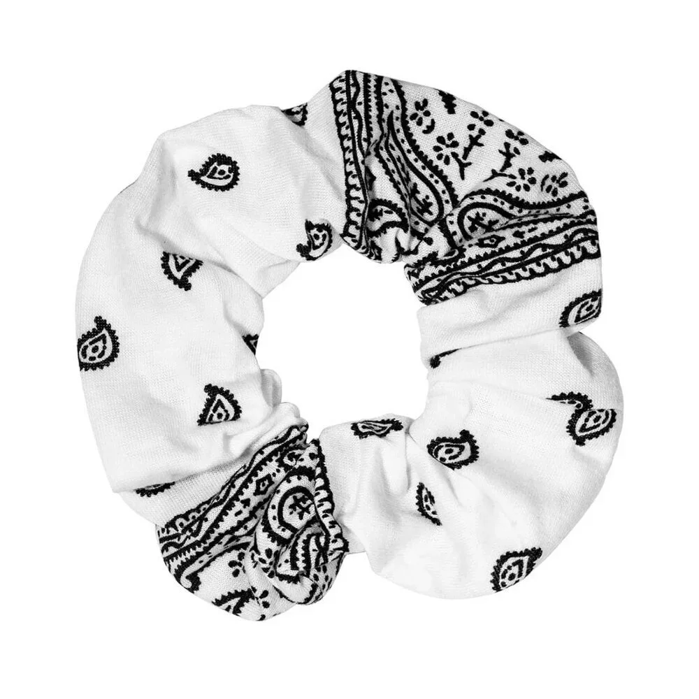 Soft & Strong Bandana Print Hair Ties - 5PCS Cotton Scrunchies for All Occasions - Picture 7 of 9